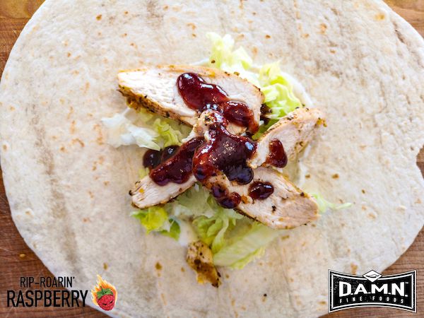 Rip-Roarin’ Raspberry Ranch Chicken Wraps | Damn Fine Foods
